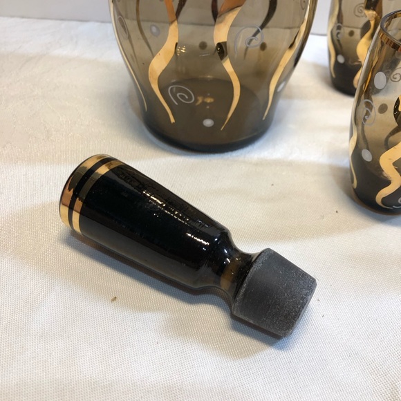 Vintage Mind Century Bohemian Decanter With 6 Glasses - Picture 8 of 10